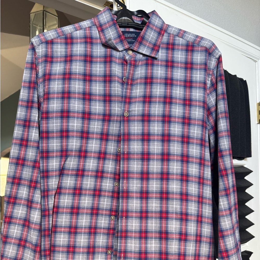 Charles Tyrehitt Men's Plaid Shirt